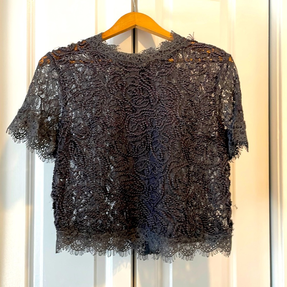 Lace blouse.